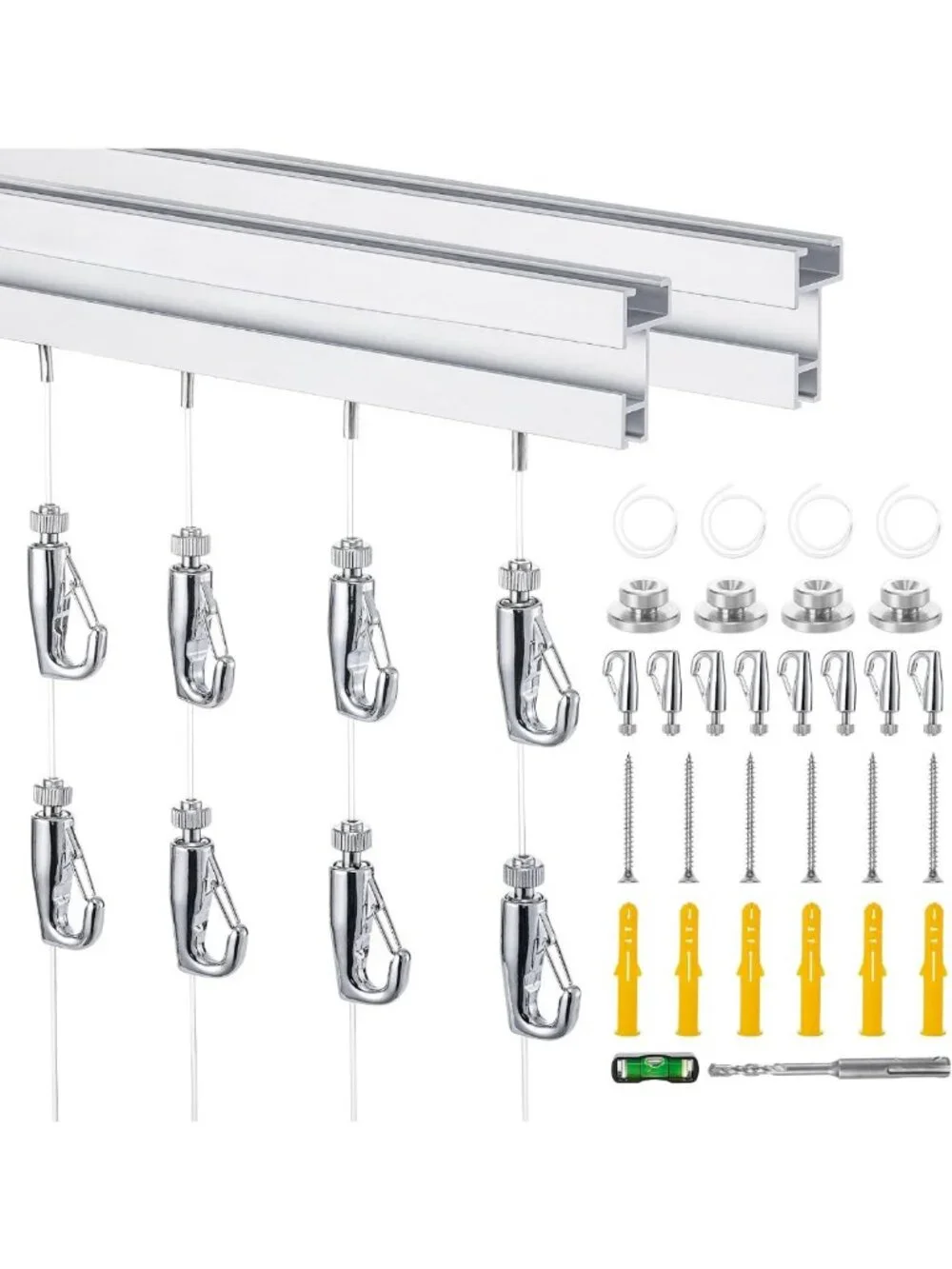47 Inch Picture Rail Hanging System for Gallery, Studio, Home Decor & Art